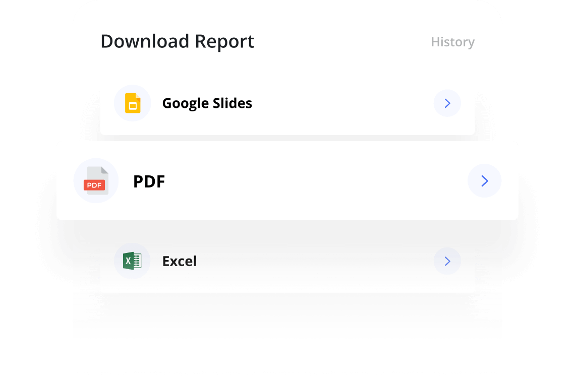 Report Export in Popular Formats