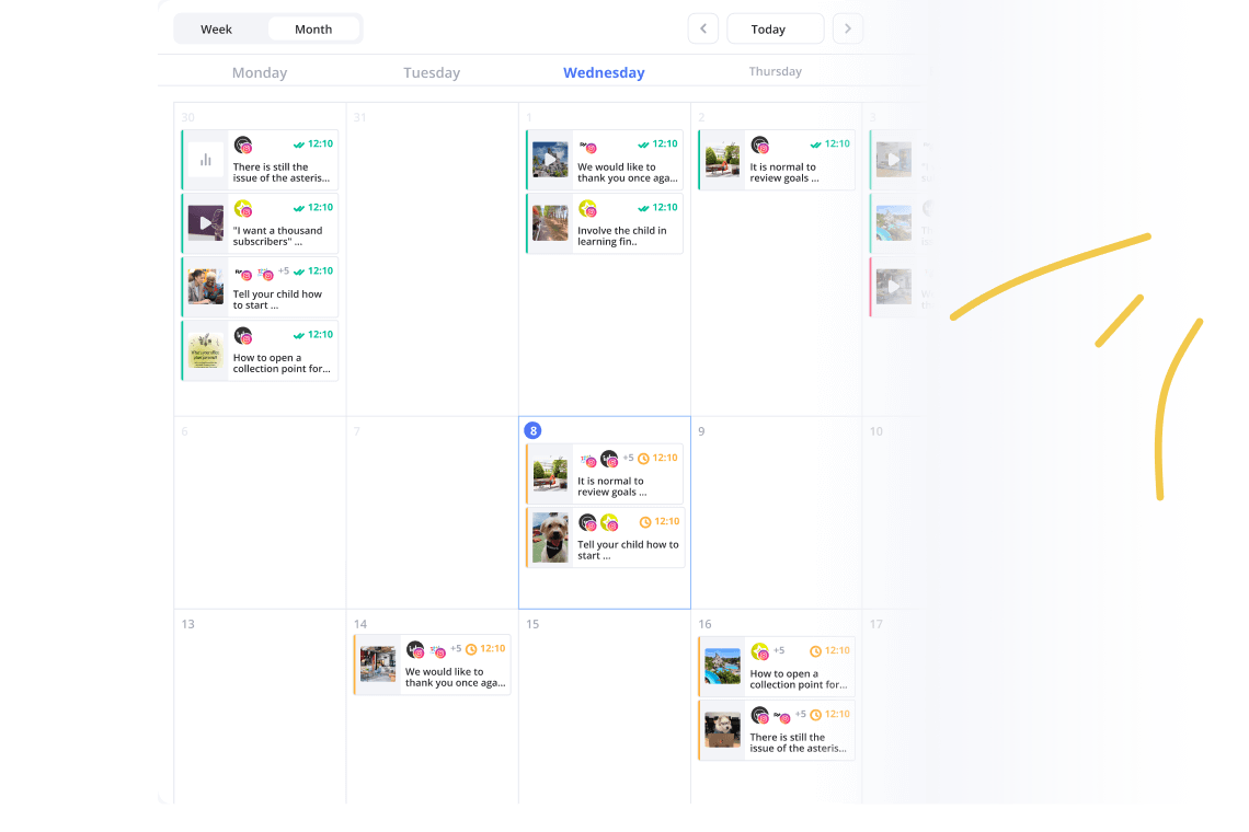 Administra las redes sociales en un solo calendar