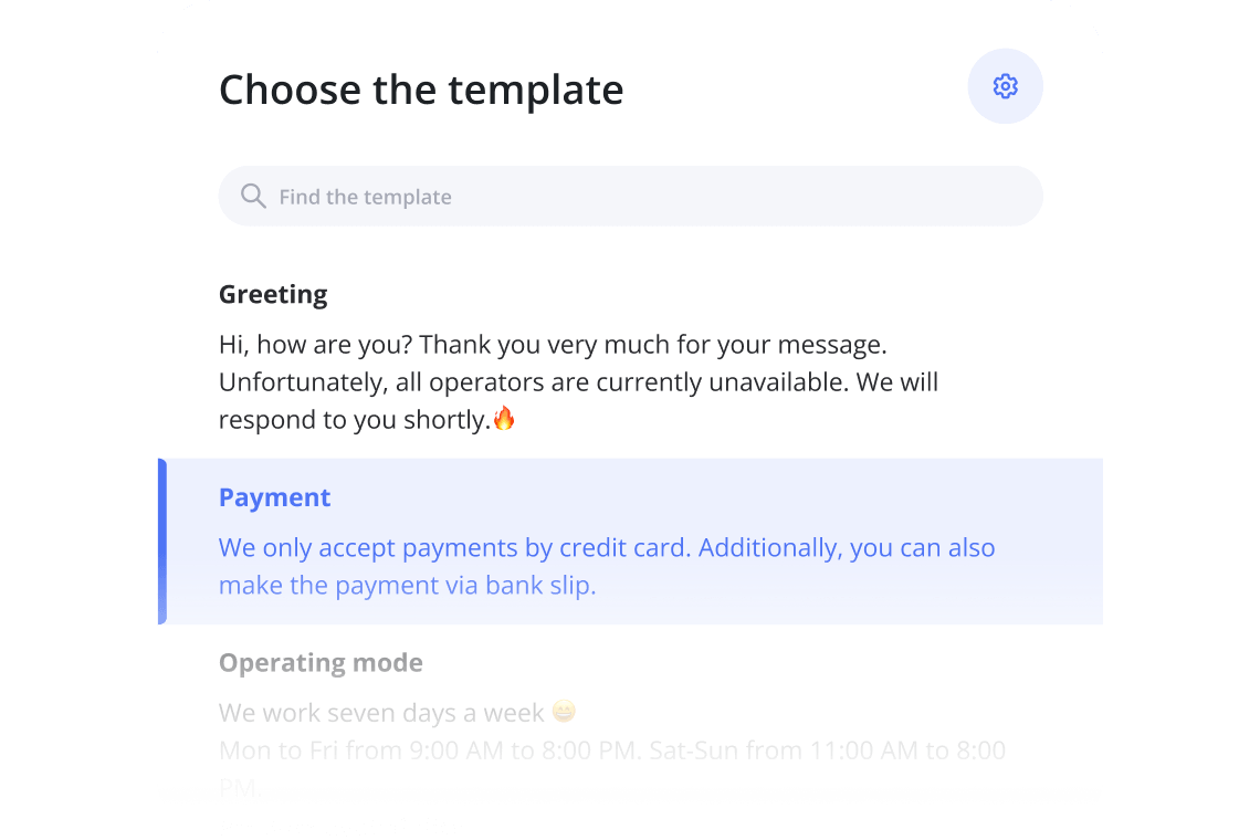 DM reply templates