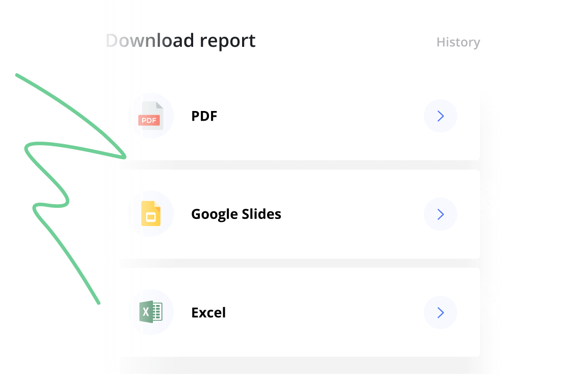 Quick report export